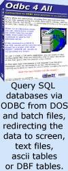 Odbc 4 All: SQL software for MS-DOS and batch files